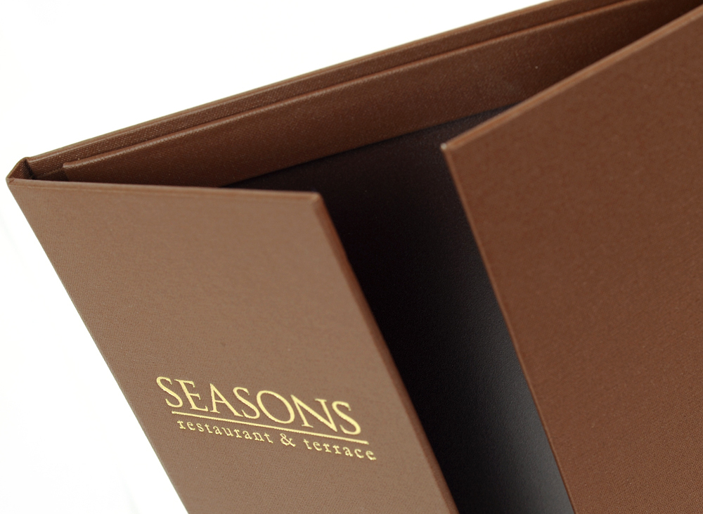 brown buckram gatefold