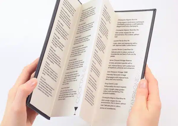 open concertina menu