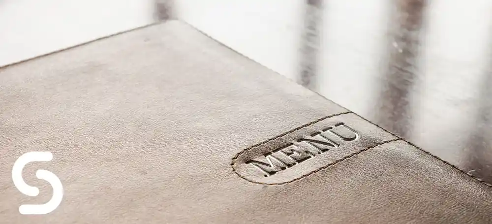 Stitched Brown Leather Menu Cover - Smart Hospitality Supplies