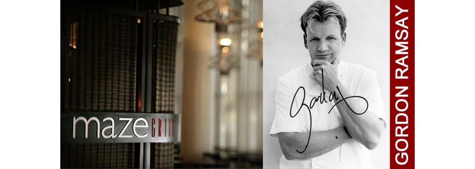 Menu covers Maze Restaurant Gordon Ramsey