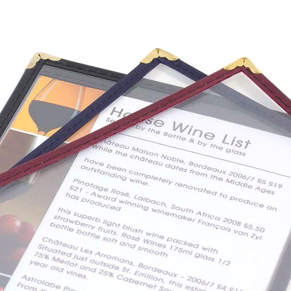 Plastic Menu Covers