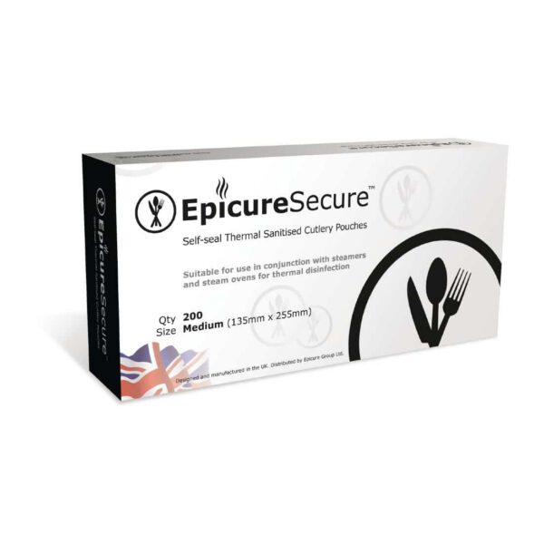 EpicureSecure Sealable Thermal Sanitised Cutlery Pouches Medium