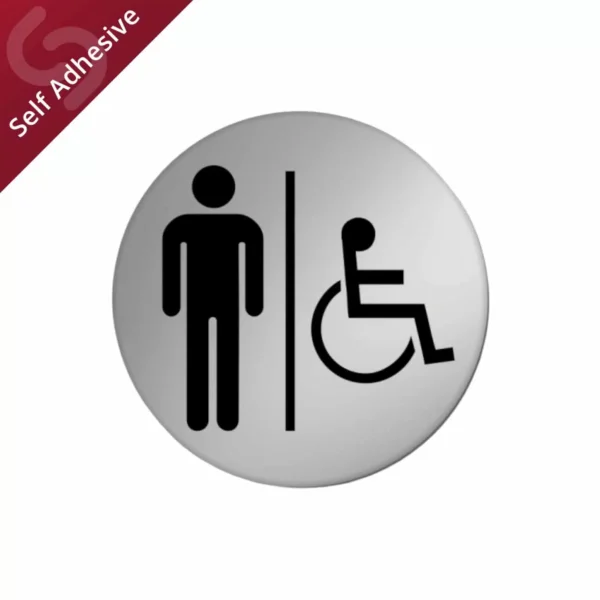 Gents / Disabled Toilet Door Sign Disc