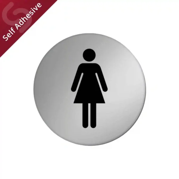 Ladies Toilet Door Sign Disc