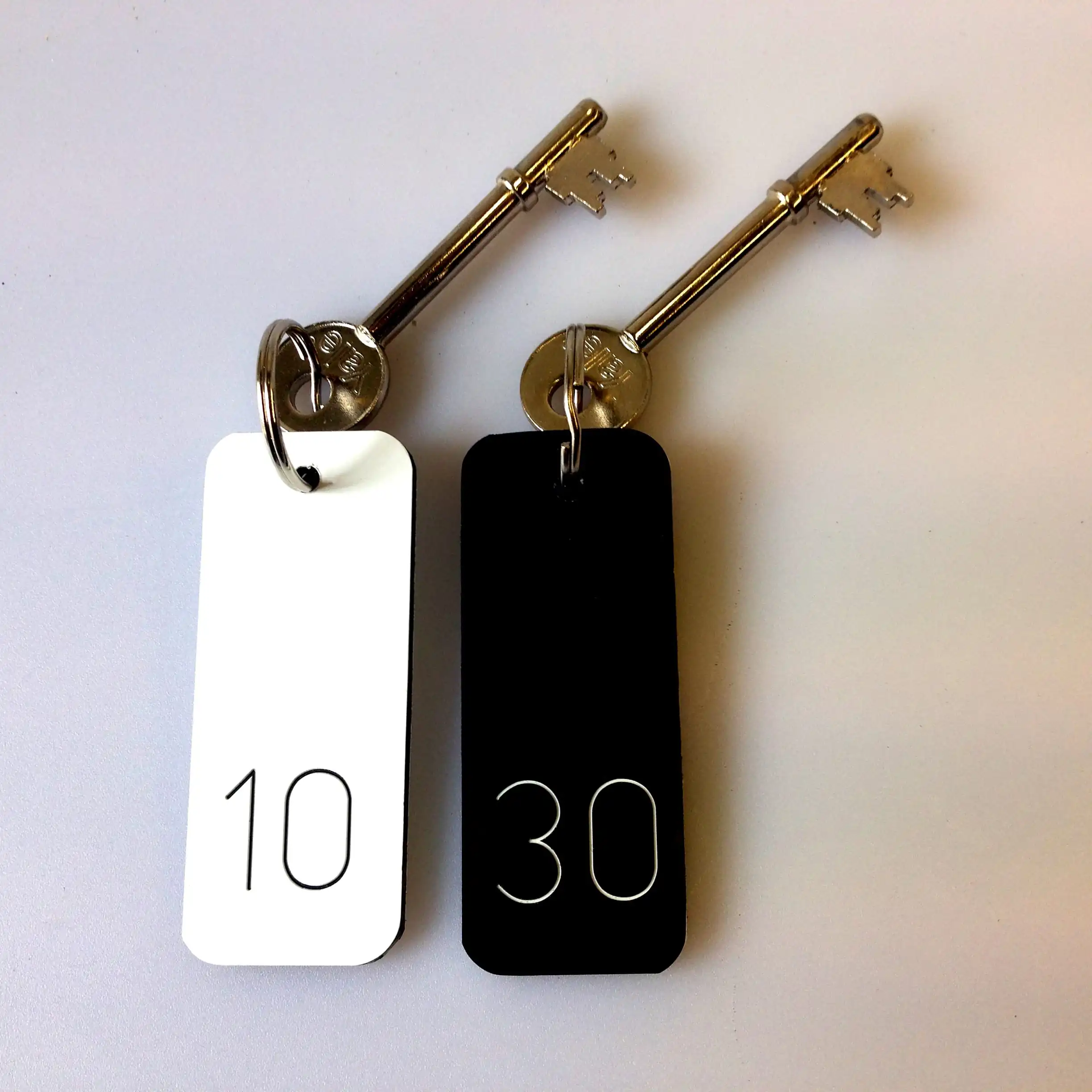 Numerically Engraved Hotel Key Tags