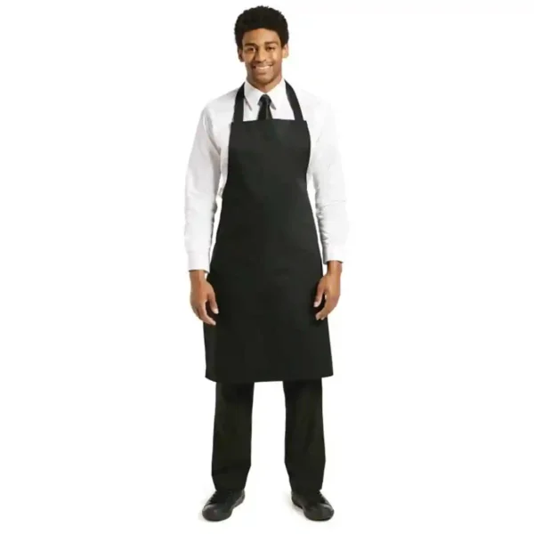 Whites Bib Apron Polycotton Black