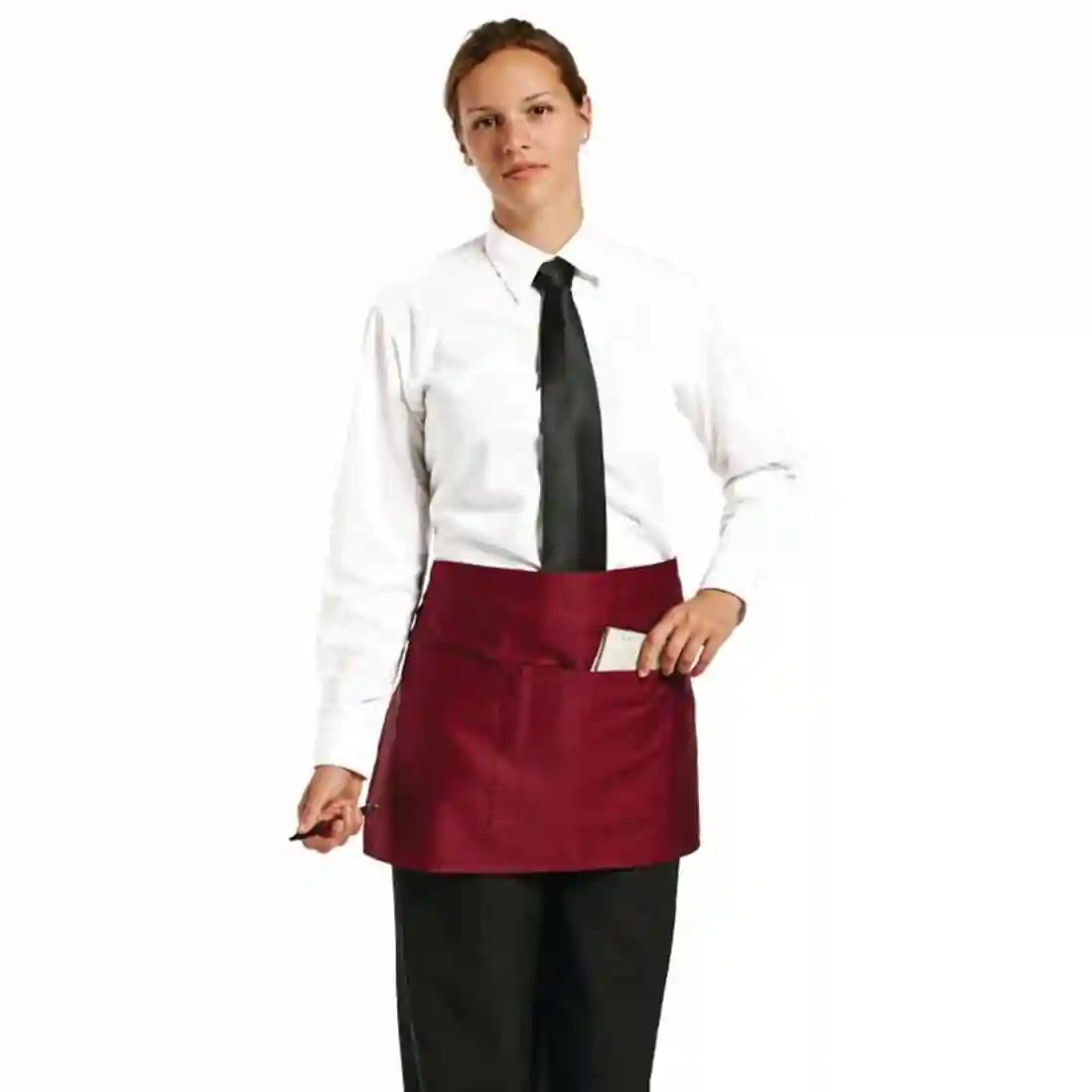 Uniform Works Short Bistro Apron Burgundy