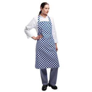 Whites Bib Apron Blue And White Check