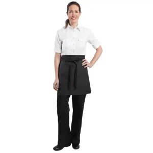 Chef Works Wide Half Waist Apron Pinstripe