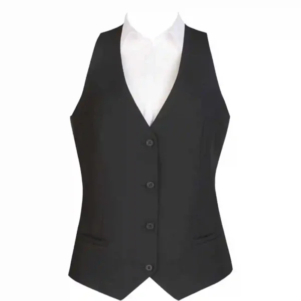 Events Ladies Black Waistcoat - Size L