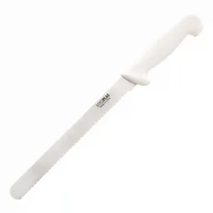 Hygiplas Serrated Slicer White 25.5cm
