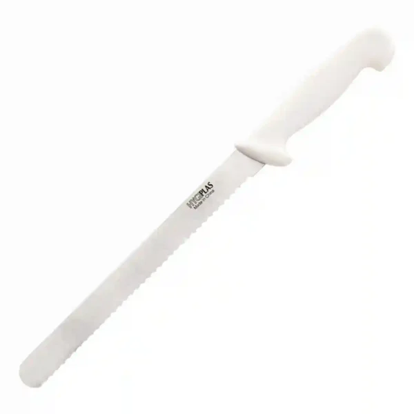Hygiplas Serrated Slicer White 25.5cm