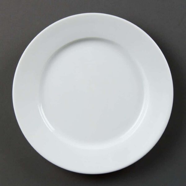 Olympia Whiteware Wide Rimmed Plates 202mm