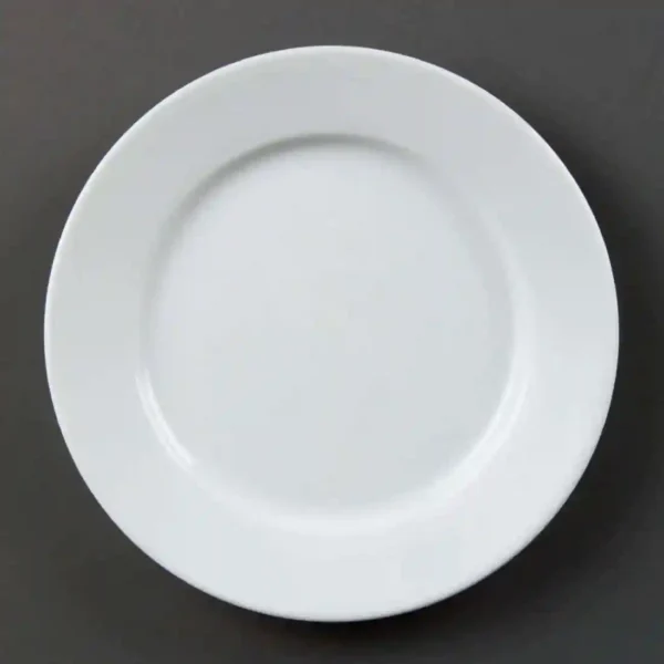 Olympia Whiteware Wide Rimmed Plates 202mm