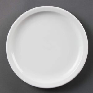 Olympia Whiteware Narrow Rimmed Plates 230mm