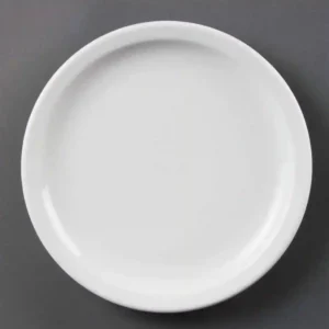 Olympia Whiteware Narrow Rimmed Plates 230mm