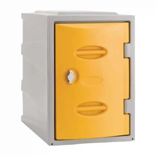 Extreme Plastic Single Door Locker Hasp and Staple Lock Yellow 450mm