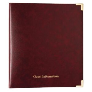 Burgundy Guest Information Folder