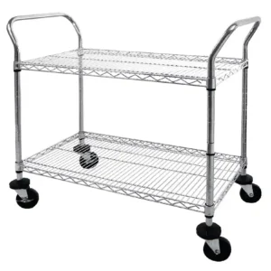 Vogue Chrome 2 Tier Wire Trolley
