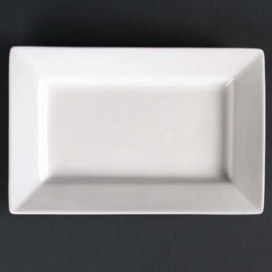 Lumina Wide Rim Rectangular Plates 200x 130mm