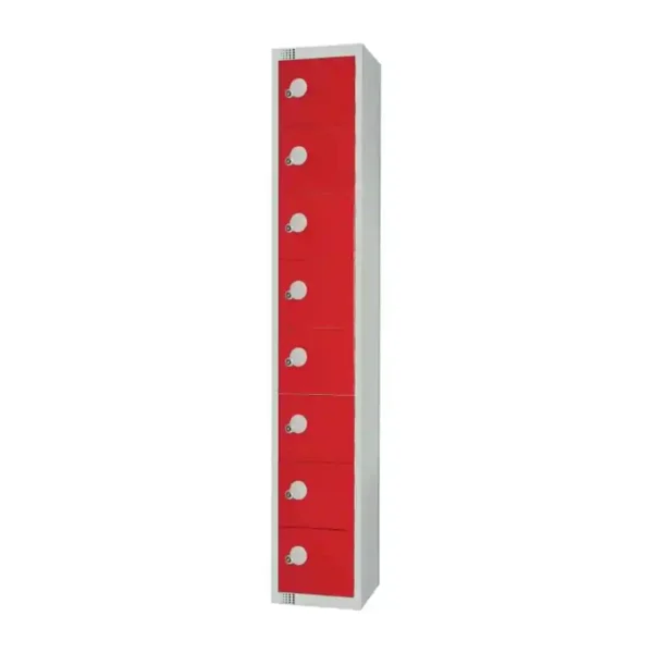 Elite Eight Door Coin Return Locker Red