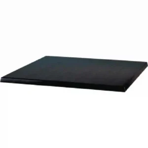 Werzalit Pre-drilled Square Table Top  Black 600mm