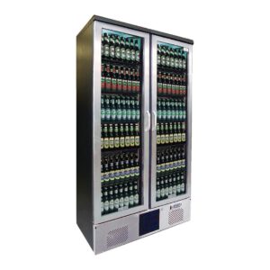 Gamko Upright Bottle Cooler - Double Hinged Door 500 Ltr Stainless Steel