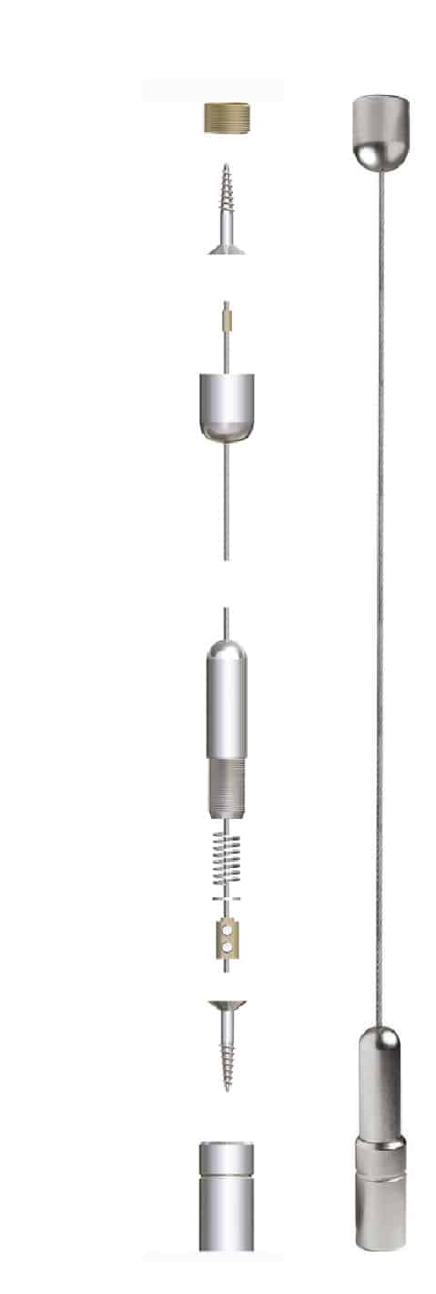 Floor to Ceiling Cable Hanging Poster Frames