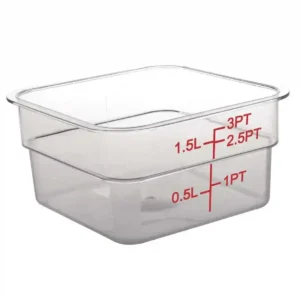 Vogue Polycarbonate Square Storage Container 1.5Ltr