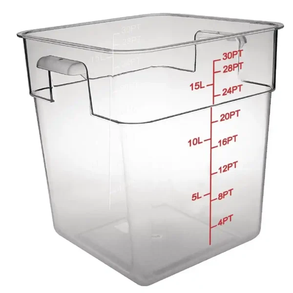 Vogue Polycarbonate Square Storage Container 15Ltr