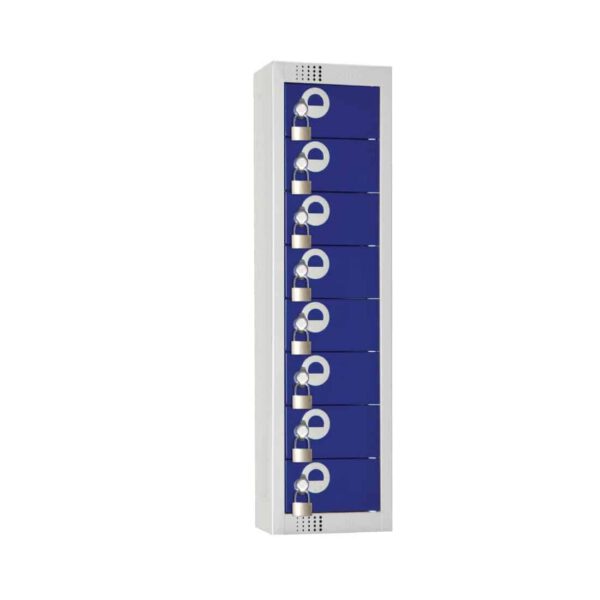 Elite Personal Effects Locker 8 Door Grey Camlock