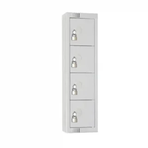 Elite Personal Effects Locker 4 Door Grey Padlock