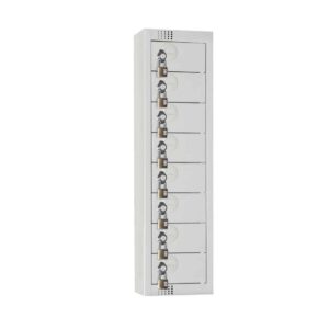 Elite Personal Effects Locker 8 Door Grey Padlock
