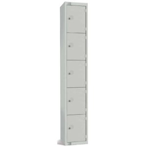 Elite Five Door Camlock Locker Grey