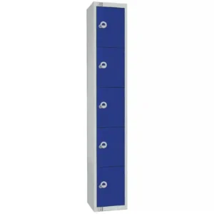 Elite Five Door Padlock Locker Blue