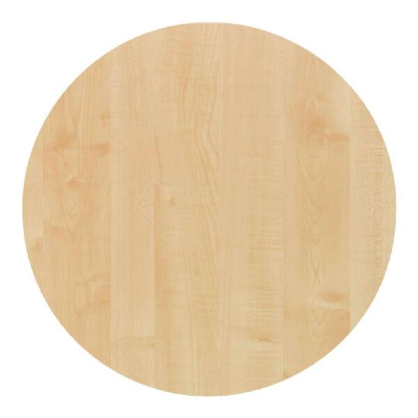 Werzalit Pre-drilled Round Table Top  Maple 600mm
