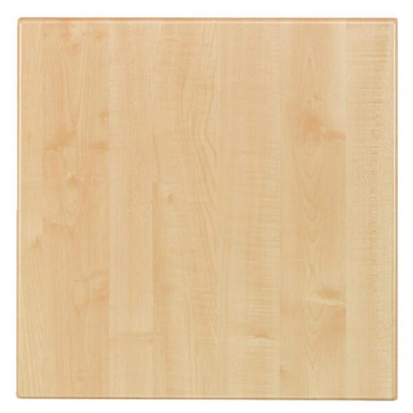 Werzalit Pre-drilled Square Table Top  Maple 700mm