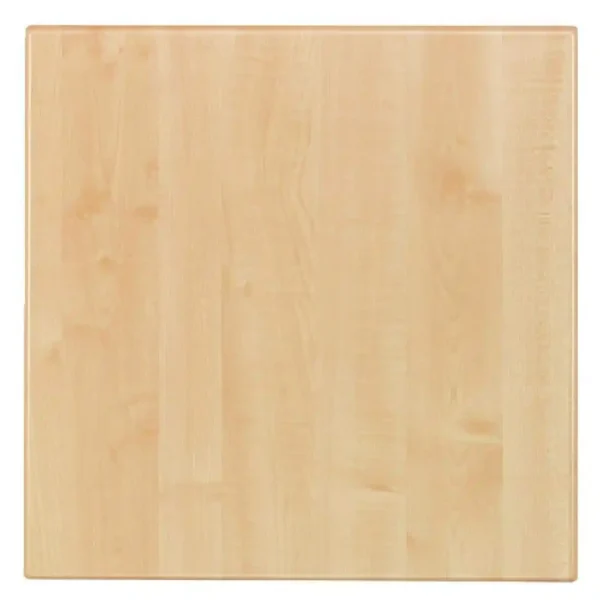 Werzalit Pre-drilled Square Table Top  Maple 700mm