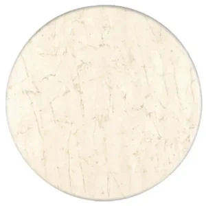 Werzalit Pre-drilled Round Table Top  Marble Bianco 600mm