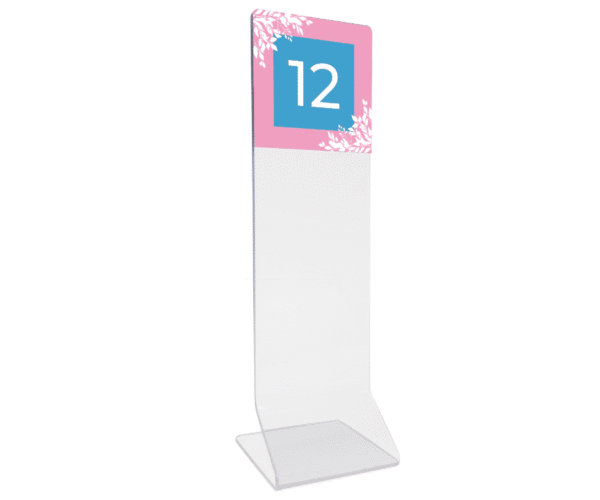 Custom Acrylic Tall Table Number - Smart Hospitality Supplies