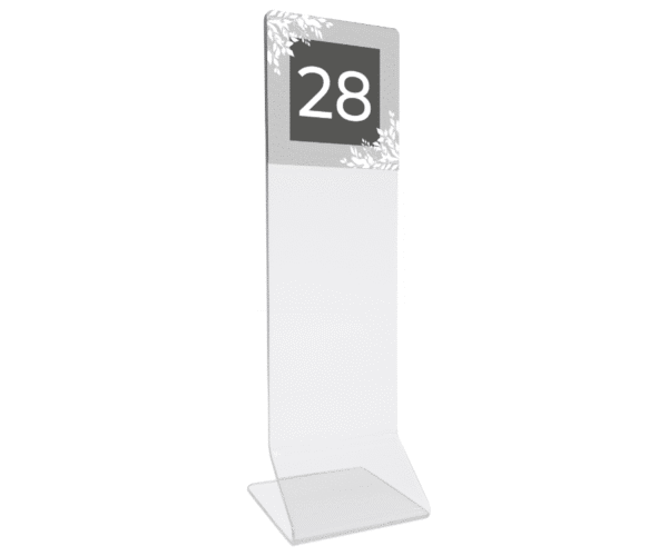 Custom Acrylic Tall Table Number - Smart Hospitality Supplies