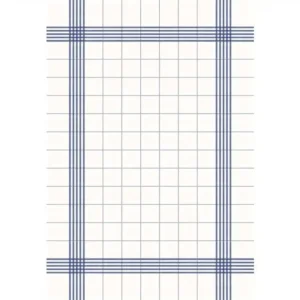 Duni Bistro Towel Napkin 38x54cm in Blue Check on White (Pack of 250)