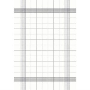 Duni Bistro Towel Napkin 38x54cm in Granite Grey Check on White (Pack 250)