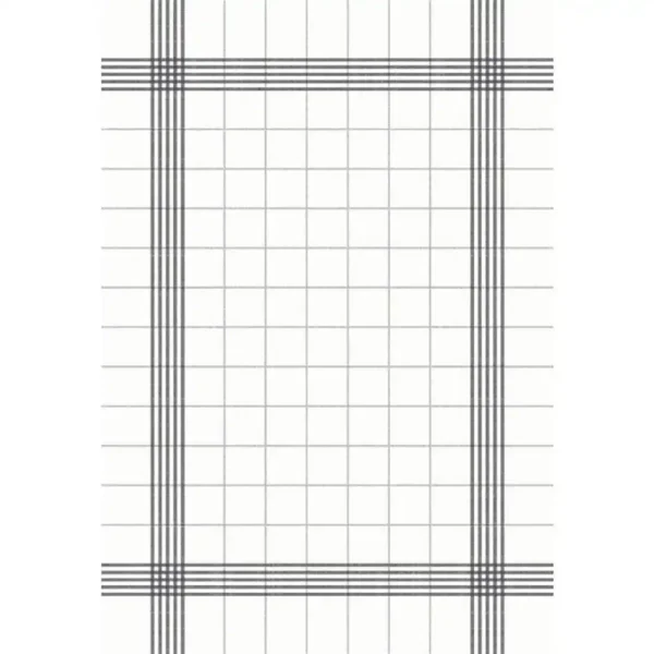 Duni Bistro Towel Napkin 38x54cm in Granite Grey Check on White (Pack 250)
