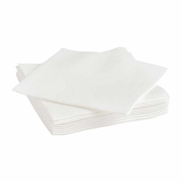 Dunisoft Premium 20cm Cocktail/Canape Napkin White