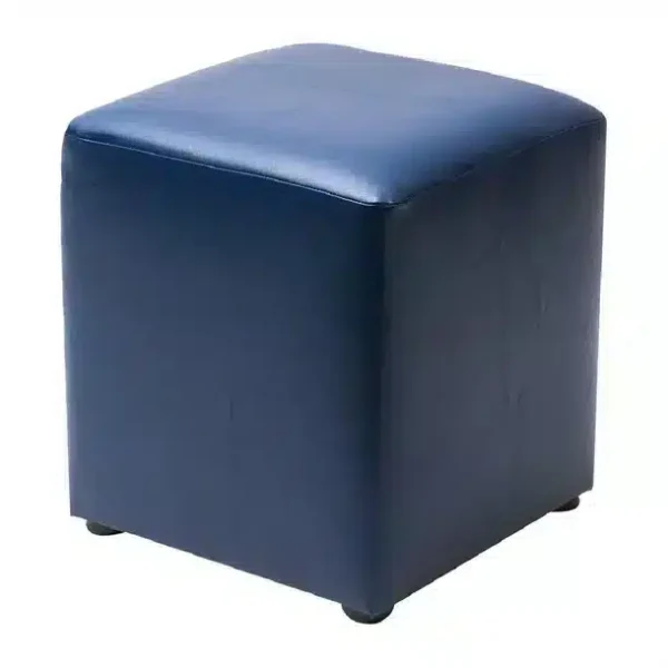 Cube Faux Leather Bar Stool Midnight