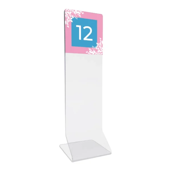 Clear Acrylic Tall Table Number - Smart Hospitality Supplies