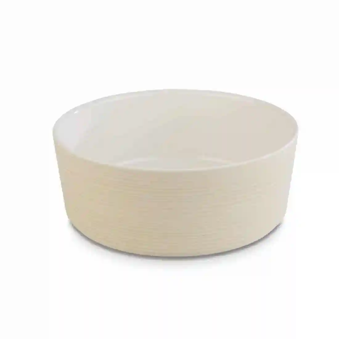 APS Plus Melamine Round Bowl Maple and Cream 2.7 Ltr