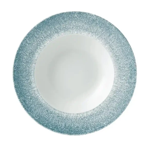 Churchill Studio Prints Raku Wide Rim Bowl Topaz Blue 280mm