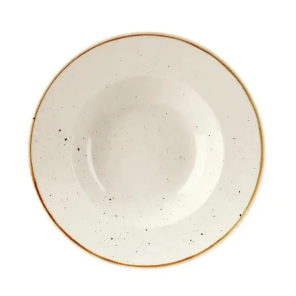 Churchill Stonecast Round Wide Rim Bowl Barley White 240mm